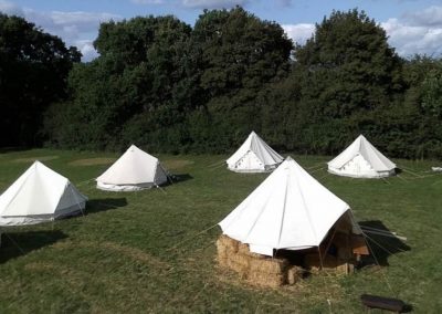 sussex camping with bell tents